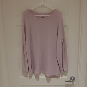 Relaxed Plus Size Balloon Sleeve Plush Knit too